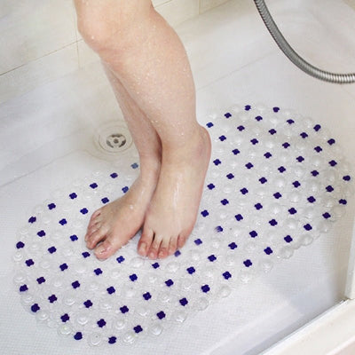 1PCs Plastic Suction Cup Bathroom Shower Mat Non-slip Bathroom Mat Baby Safety Shower Bath Mat Colorful Point Bead Massage Pad-0
