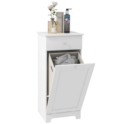 Bathroom Cabinet with Laundry Basket